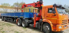 манипулятор Длинномер Шаланда в Работе